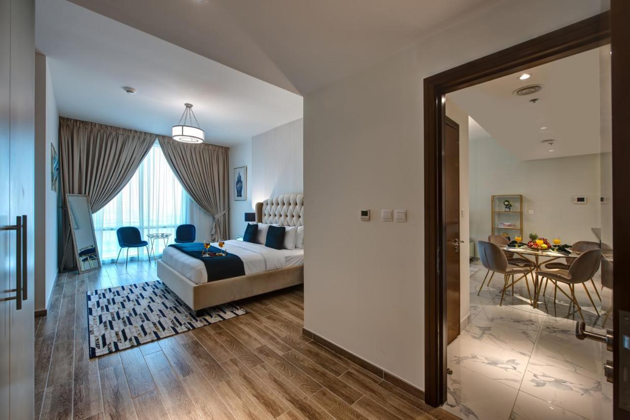 Durrani Homes - Lux 1Br At Al Habtoor Amna Tower Dubai Exteriör bild